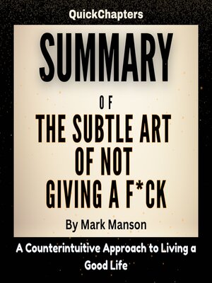 cover image of Summary of the Subtle Art of Not Giving a F*ck